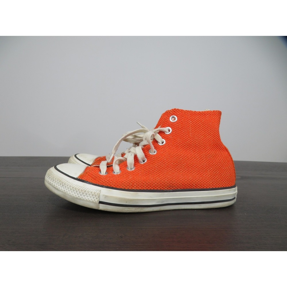 Converse High Top Sneakers in Bright Orange with White Accents